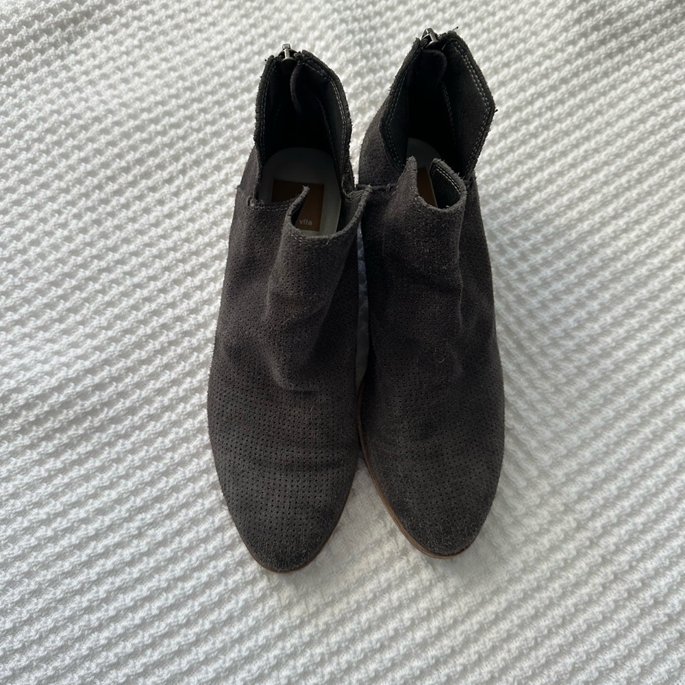 Dolce Vita dark grey perforated bootie - size 6.5